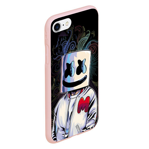 Чехол iPhone 7/8 матовый Marshmello XXX / 3D-Светло-розовый – фото 2