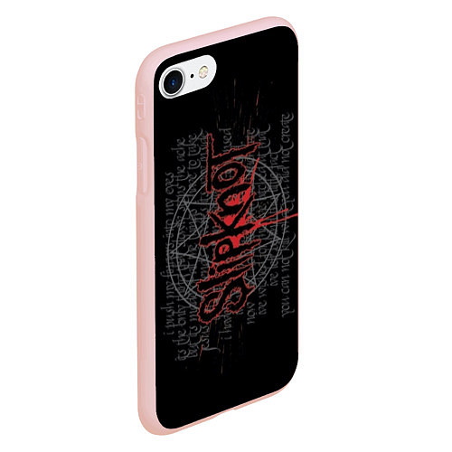 Чехол iPhone 7/8 матовый Slipknot: Pentagram / 3D-Светло-розовый – фото 2
