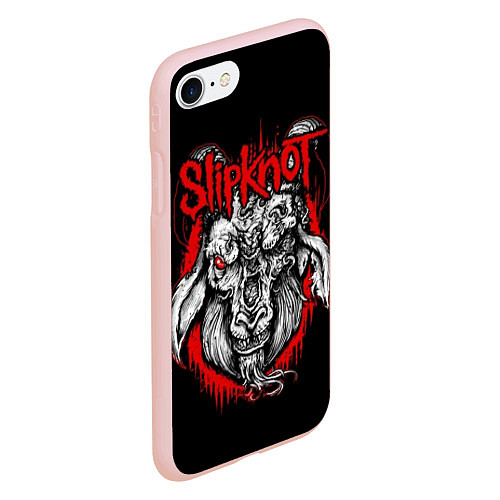 Чехол iPhone 7/8 матовый Slipknot: Devil Goat / 3D-Светло-розовый – фото 2