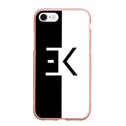 Чехол iPhone 7/8 матовый Егор Крид: ЕК, цвет: 3D-светло-розовый