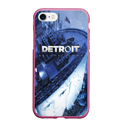 Чехол iPhone 7/8 матовый Detroit: Become Human, цвет: 3D-малиновый