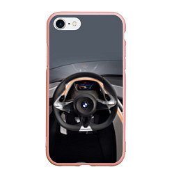 Чехол iPhone 7/8 матовый BMW - salon, цвет: 3D-светло-розовый