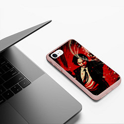 Чехол iPhone 7/8 матовый Джон Уик, цвет: 3D-светло-розовый — фото 2