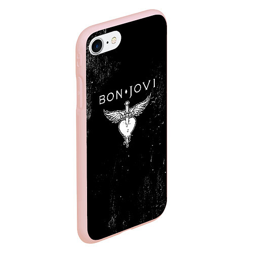 Чехол iPhone 7/8 матовый Bon Jovi / 3D-Светло-розовый – фото 2