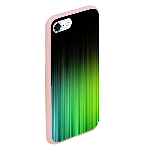 Чехол iPhone 7/8 матовый Неоновые полосы - Минимализм / 3D-Светло-розовый – фото 2
