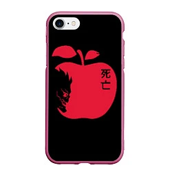 Чехол iPhone 7/8 матовый Яблоко Рюка, цвет: 3D-малиновый