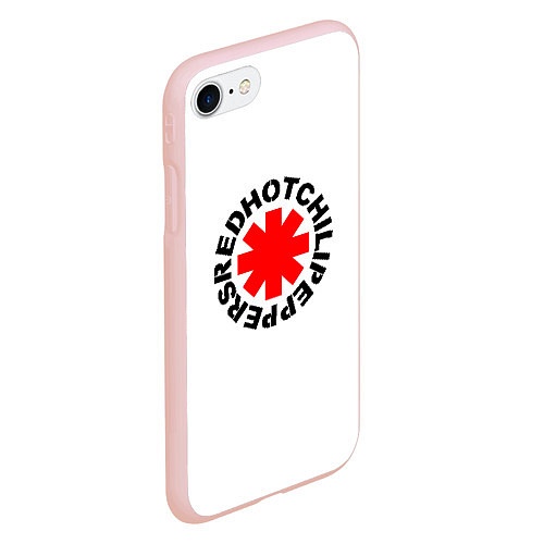 Чехол iPhone 7/8 матовый RED HOT CHILI PEPPERS / 3D-Светло-розовый – фото 2