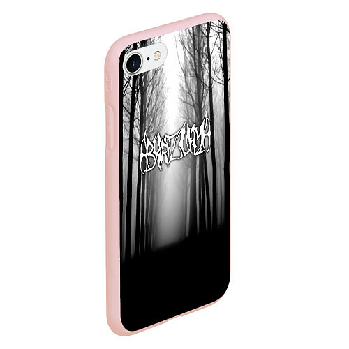 Чехол iPhone 7/8 матовый Темный лес Burzum / 3D-Светло-розовый – фото 2