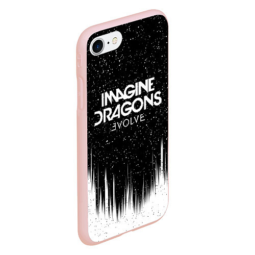 Чехол iPhone 7/8 матовый IMAGINE DRAGONS / 3D-Светло-розовый – фото 2