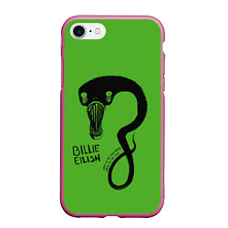 Чехол iPhone 7/8 матовый BILLIE EILISH, цвет: 3D-малиновый