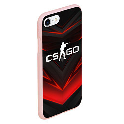 Чехол iPhone 7/8 матовый CS GO logo, цвет: 3D-светло-розовый — фото 2