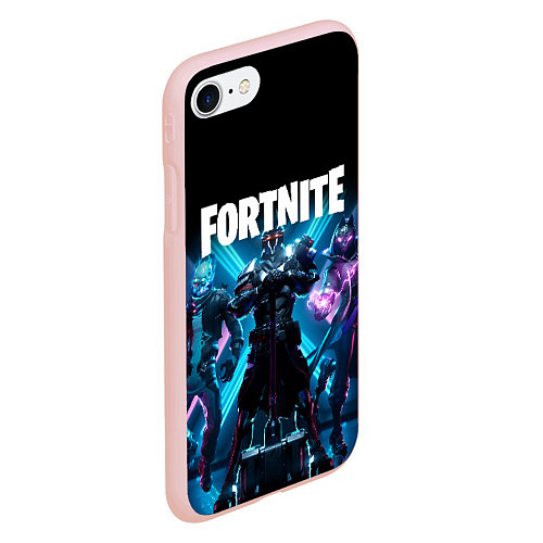 Чехол iPhone 7/8 матовый FORTNITE 10 СЕЗОН / 3D-Светло-розовый – фото 2