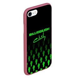 Чехол iPhone 7/8 матовый Billie Eilish: Green & Black Autograph, цвет: 3D-малиновый — фото 2