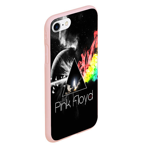 Чехол iPhone 7/8 матовый PINK FLOYD / 3D-Светло-розовый – фото 2