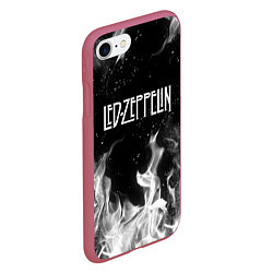 Чехол iPhone 7/8 матовый LED ZEPPELIN, цвет: 3D-малиновый — фото 2