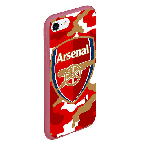 Чехол iPhone 7/8 матовый Arsenal / 3D-Малиновый – фото 2