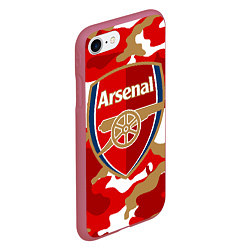 Чехол iPhone 7/8 матовый Arsenal, цвет: 3D-малиновый — фото 2
