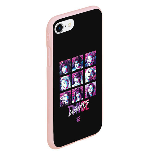 Чехол iPhone 7/8 матовый TWICE / 3D-Светло-розовый – фото 2