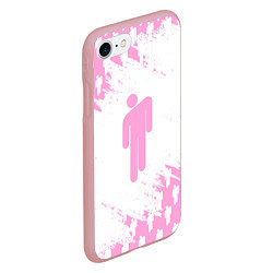 Чехол iPhone 7/8 матовый Billie Eilish: Pink Style, цвет: 3D-баблгам — фото 2