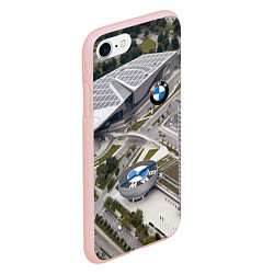 Чехол iPhone 7/8 матовый BMW city, цвет: 3D-светло-розовый — фото 2