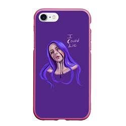 Чехол iPhone 7/8 матовый I Could Lie aquarell, цвет: 3D-малиновый