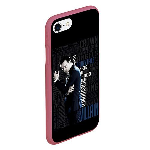 Чехол iPhone 7/8 матовый Sherlock / 3D-Малиновый – фото 2