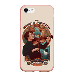 Чехол iPhone 7/8 матовый Sherlock, цвет: 3D-светло-розовый