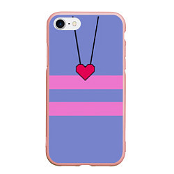Чехол iPhone 7/8 матовый UNDERTALE FRISK, цвет: 3D-светло-розовый