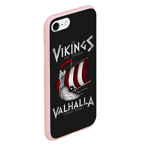 Чехол iPhone 7/8 матовый Vikings Valhalla / 3D-Светло-розовый – фото 2