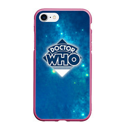 Чехол iPhone 7/8 матовый Doctor Who, цвет: 3D-малиновый