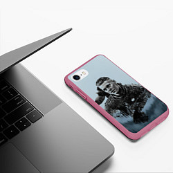 Чехол iPhone 7/8 матовый Vikings, цвет: 3D-малиновый — фото 2