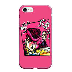 Чехол iPhone 7/8 матовый JoJo Bizarre Adventure, цвет: 3D-малиновый