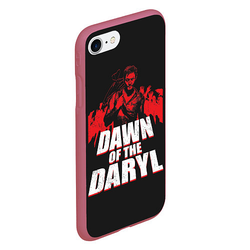 Чехол iPhone 7/8 матовый Dawn of the Daryl / 3D-Малиновый – фото 2