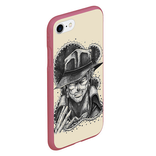 Чехол iPhone 7/8 матовый JoJo Bizarre Adventure / 3D-Малиновый – фото 2