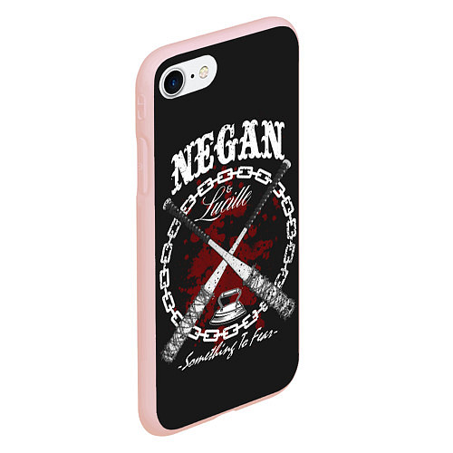 Чехол iPhone 7/8 матовый The Walking Dead Negan / 3D-Светло-розовый – фото 2