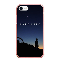 Чехол iPhone 7/8 матовый HALF-LIFE, цвет: 3D-светло-розовый