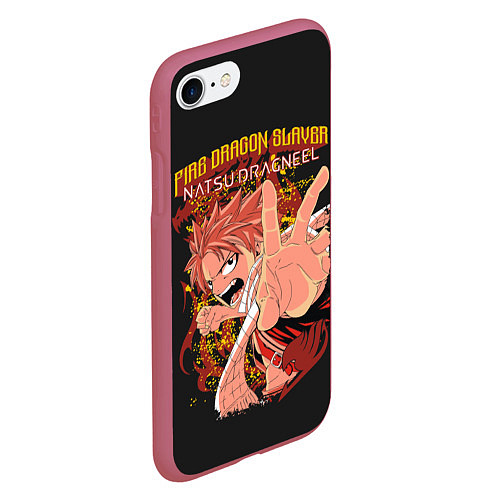 Чехол iPhone 7/8 матовый Fairy Tail / 3D-Малиновый – фото 2