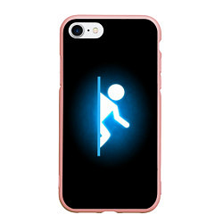 Чехол iPhone 7/8 матовый Portal, цвет: 3D-светло-розовый