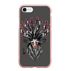 Чехол iPhone 7/8 матовый Princess Mononoke, цвет: 3D-светло-розовый