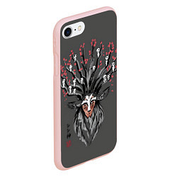 Чехол iPhone 7/8 матовый Princess Mononoke, цвет: 3D-светло-розовый — фото 2