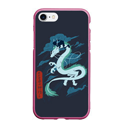 Чехол iPhone 7/8 матовый Princess Mononoke, цвет: 3D-малиновый