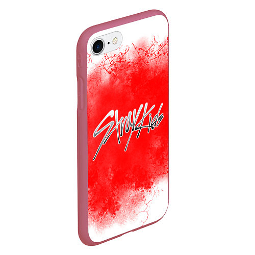 Чехол iPhone 7/8 матовый STRAY KIDS / 3D-Малиновый – фото 2