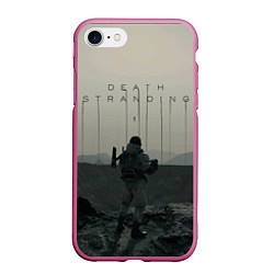 Чехол iPhone 7/8 матовый Death stranding, цвет: 3D-малиновый