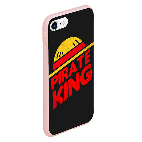 Чехол iPhone 7/8 матовый One Piece Pirate King / 3D-Светло-розовый – фото 2