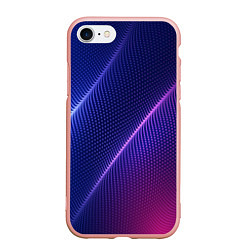 Чехол iPhone 7/8 матовый Фиолетово 3d волны 2020