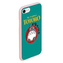 Чехол iPhone 7/8 матовый Totoro, цвет: 3D-светло-розовый — фото 2