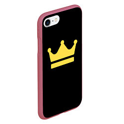 Чехол iPhone 7/8 матовый Корона золотая, цвет: 3D-малиновый — фото 2