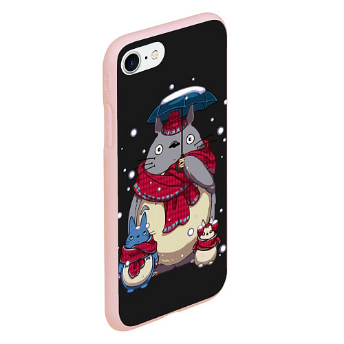 Чехол iPhone 7/8 матовый My Neighbor Totoro / 3D-Светло-розовый – фото 2