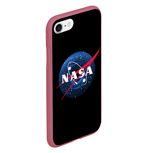 Чехол iPhone 7/8 матовый NASA Black Hole / 3D-Малиновый – фото 2
