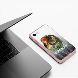 Чехол iPhone 7/8 матовый Ведьмак: Трис и Йеннифер, цвет: 3D-светло-розовый — фото 2